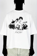 “by any means” oversized tee